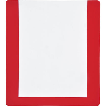 Floor marking pouch, with adhesive strips, pack of 10, A4, red frame.