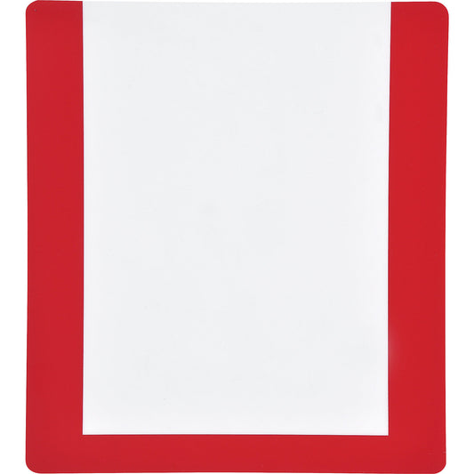 Floor marking pouch, with adhesive strips, pack of 10, A4, red frame.