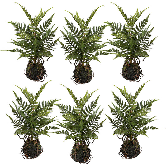 Fern in a bale, pack of 6, height 380 mm, green.