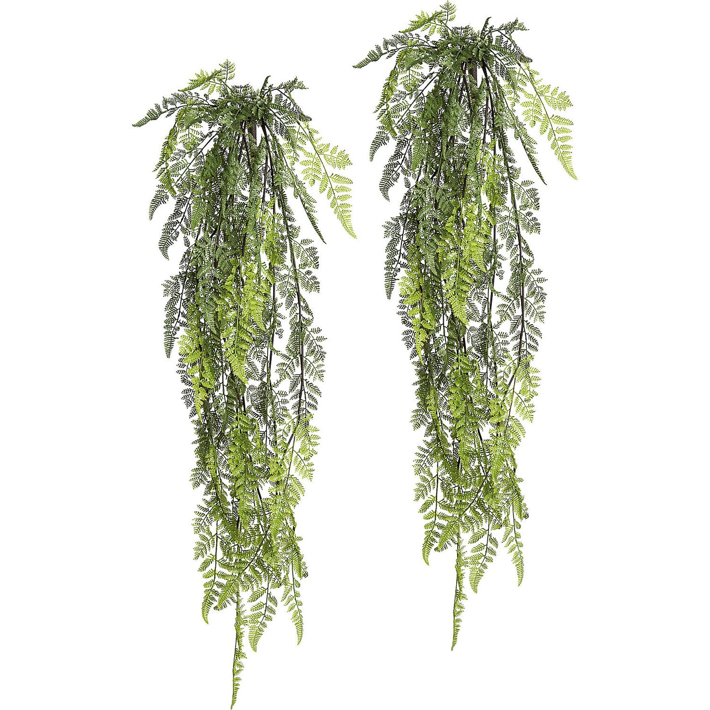 Fern hanging bush, pack of 2, length 1140 mm, green.