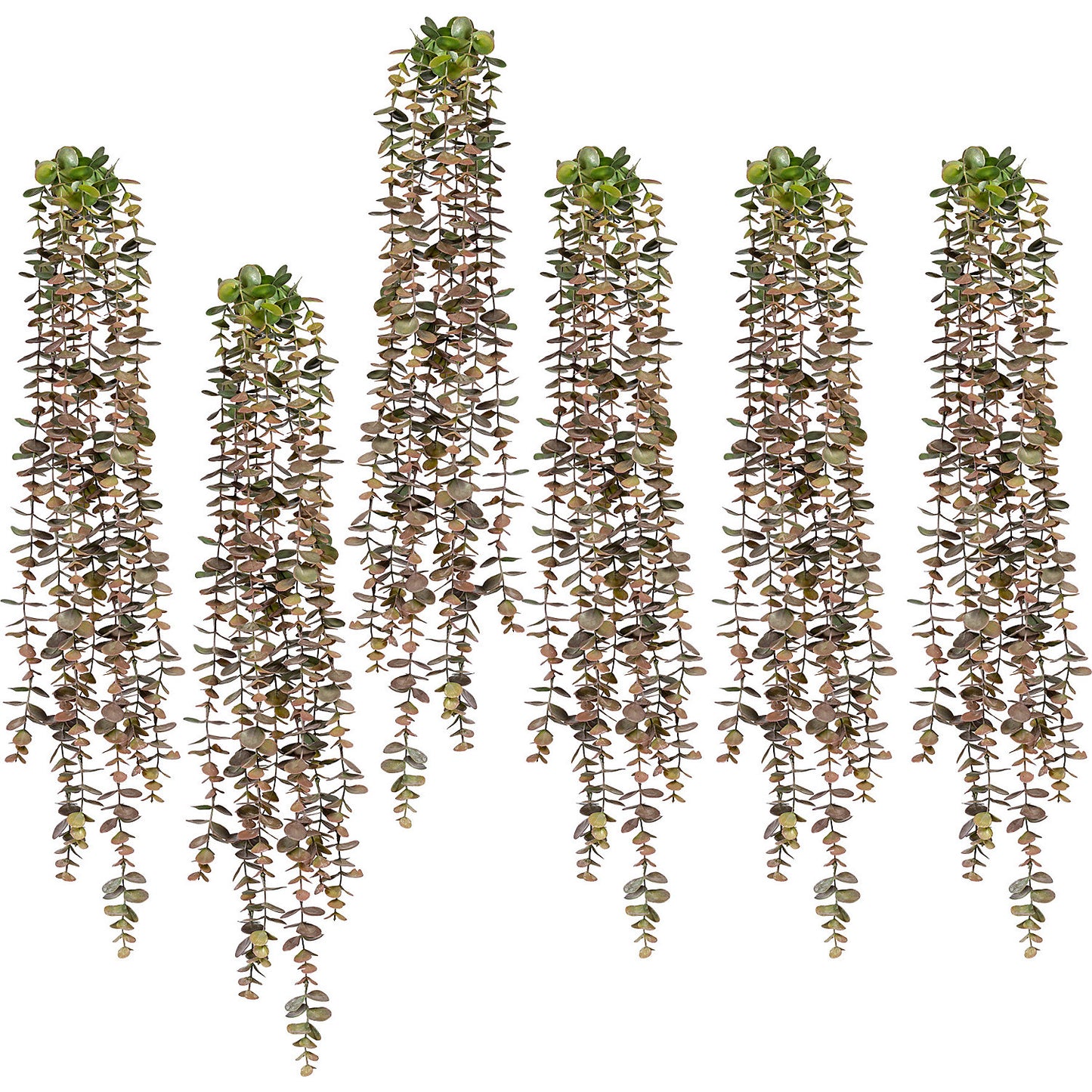 Hanging eucalyptus, pack of 6, green-pink, length approx. 800 mm.