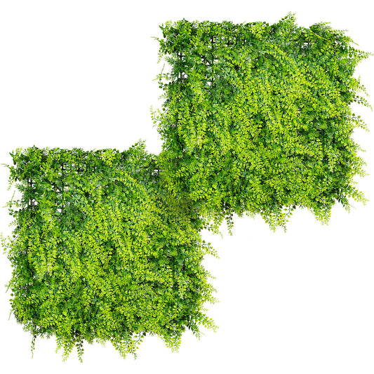 Fern leaf mat, pack of 2, LxWxD 500 x 500 x 70 mm, UV resistant, plastic.
