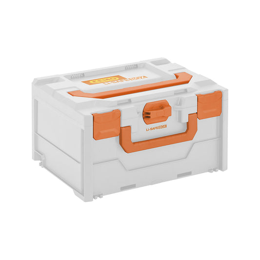 Li-SAFE modular fire protection box for rechargeable batteries, for storage and transport, model 2-S, LxWxH 400 x 300 x 215 mm.