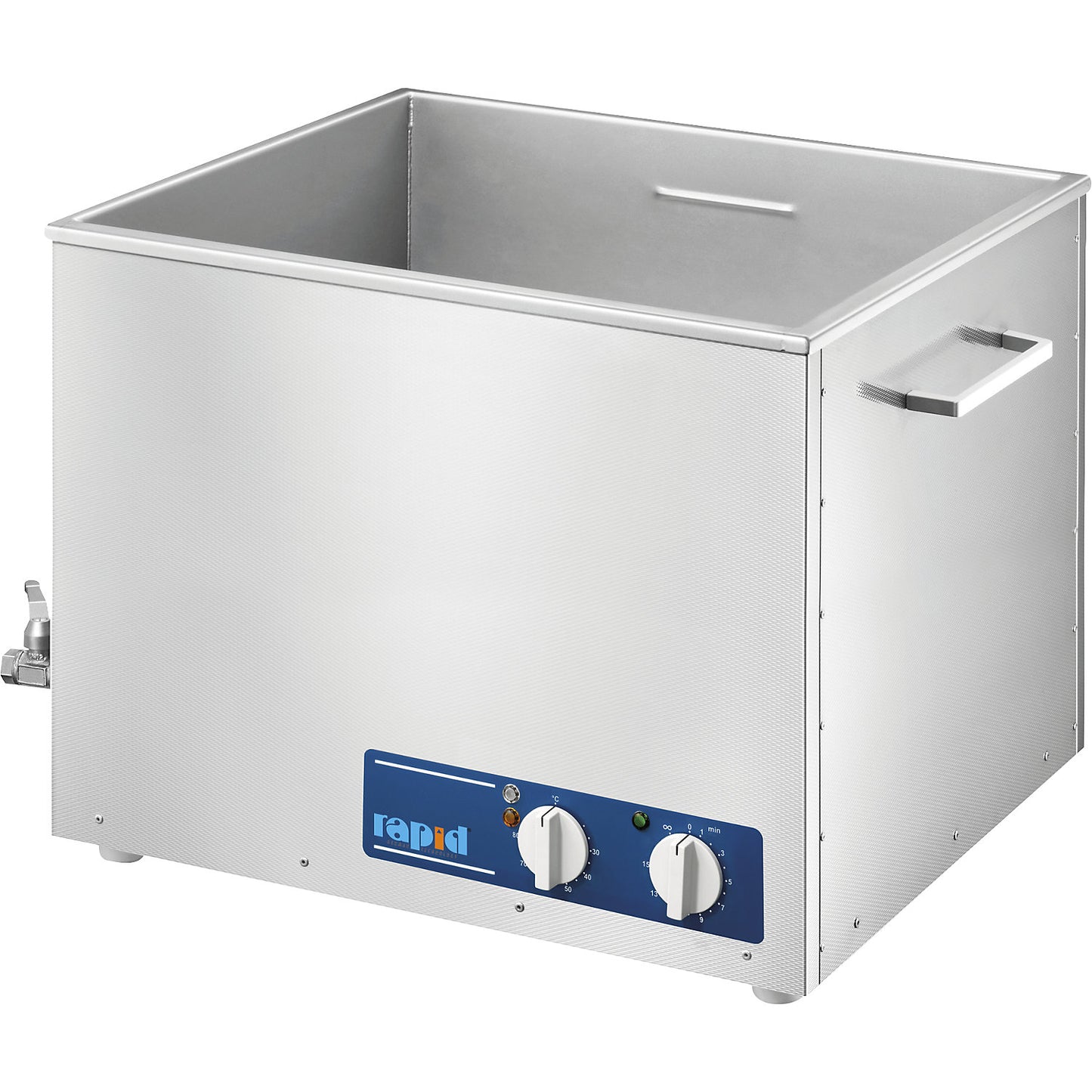 Ultrasonic cleaner with stainless steel cleaning trough, capacity 90 l, with cover.