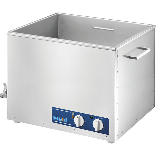Ultrasonic cleaner with stainless steel cleaning trough, capacity 90 l, with cover.