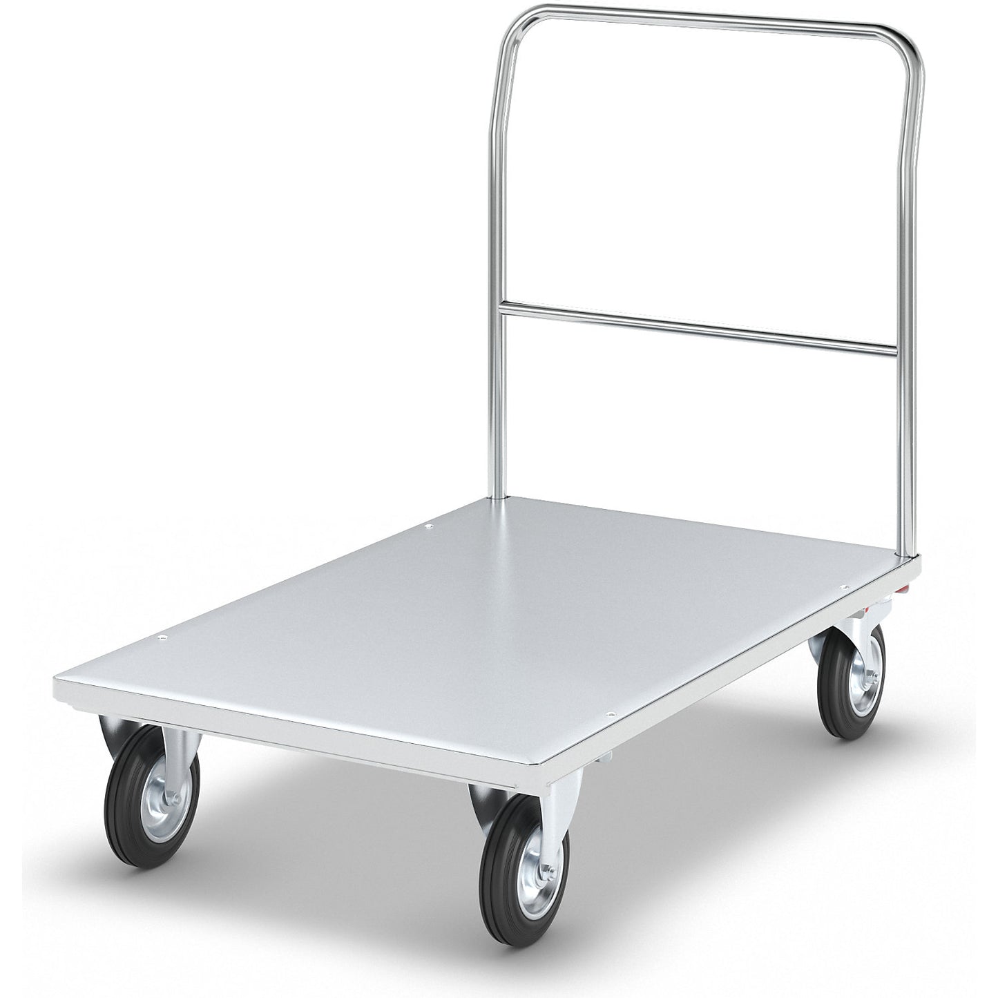 Platform truck, zinc plated, ESD model, shelves LxW 1250 x 800 mm.
