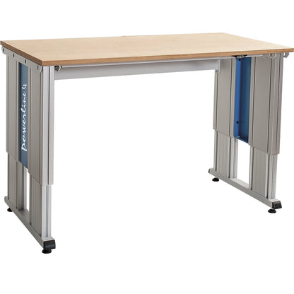 Heavy duty table, electrically height adjustable, height 745 - 1195 mm, beech multiplex worktop, WxD 2000 x 750 mm.