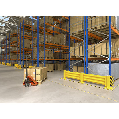 Hand pallet truck, max. load 2500 kg, polyurethane fork rollers, single.