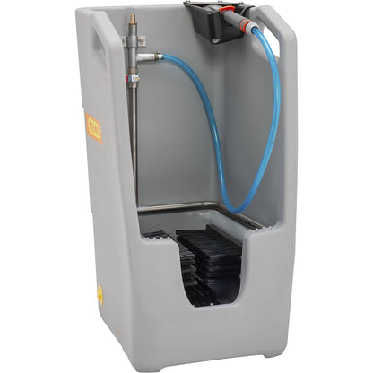 PREMIUM PE boot cleaner, with collection trough, LxWxH 530 x 490 x 880 mm.