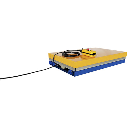 Lift table, max. load 500 kg, platform LxW 900 x 600 mm.