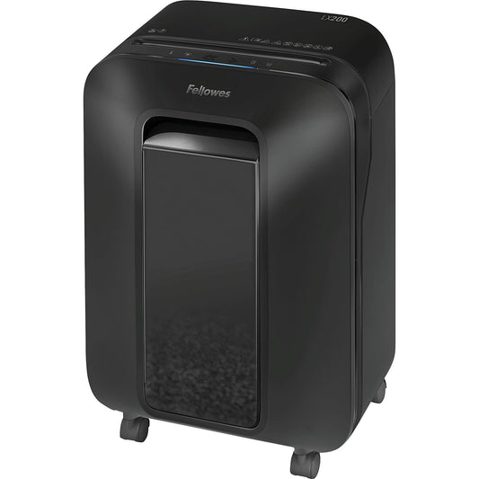 Powershred® LX200 document shredder, particles 4 x 12 mm, 12 sheets, black.
