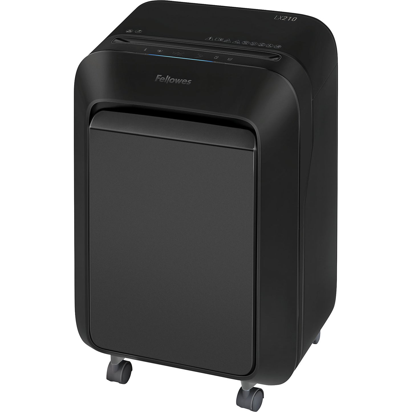 Powershred® LX210 document shredder, particles 4 x 12 mm, 16 sheets, black.