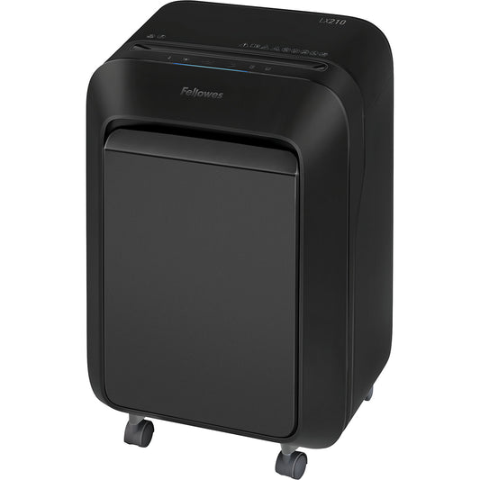 Powershred® LX210 document shredder, particles 4 x 12 mm, 16 sheets, black.