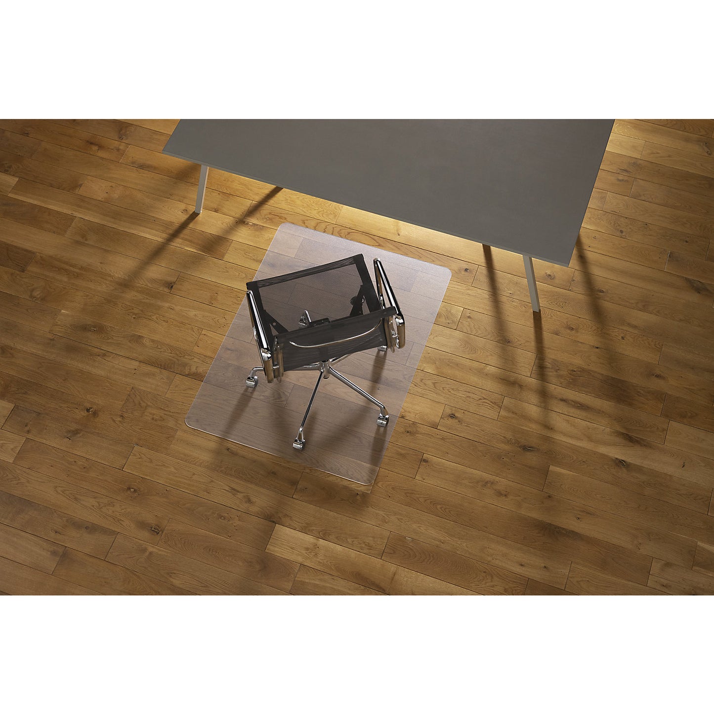 Floor protection mat ECOGRIP SOLID, for smooth and hard floors, WxD 1200 x 900 mm.