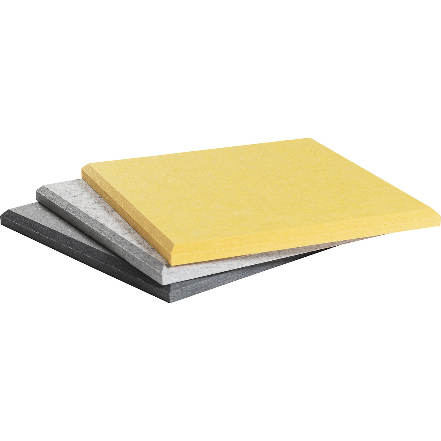 Acoustic wall tile, HxW 300 x 300 mm, 4 x yellow, light grey, dark grey each, pack of 12.