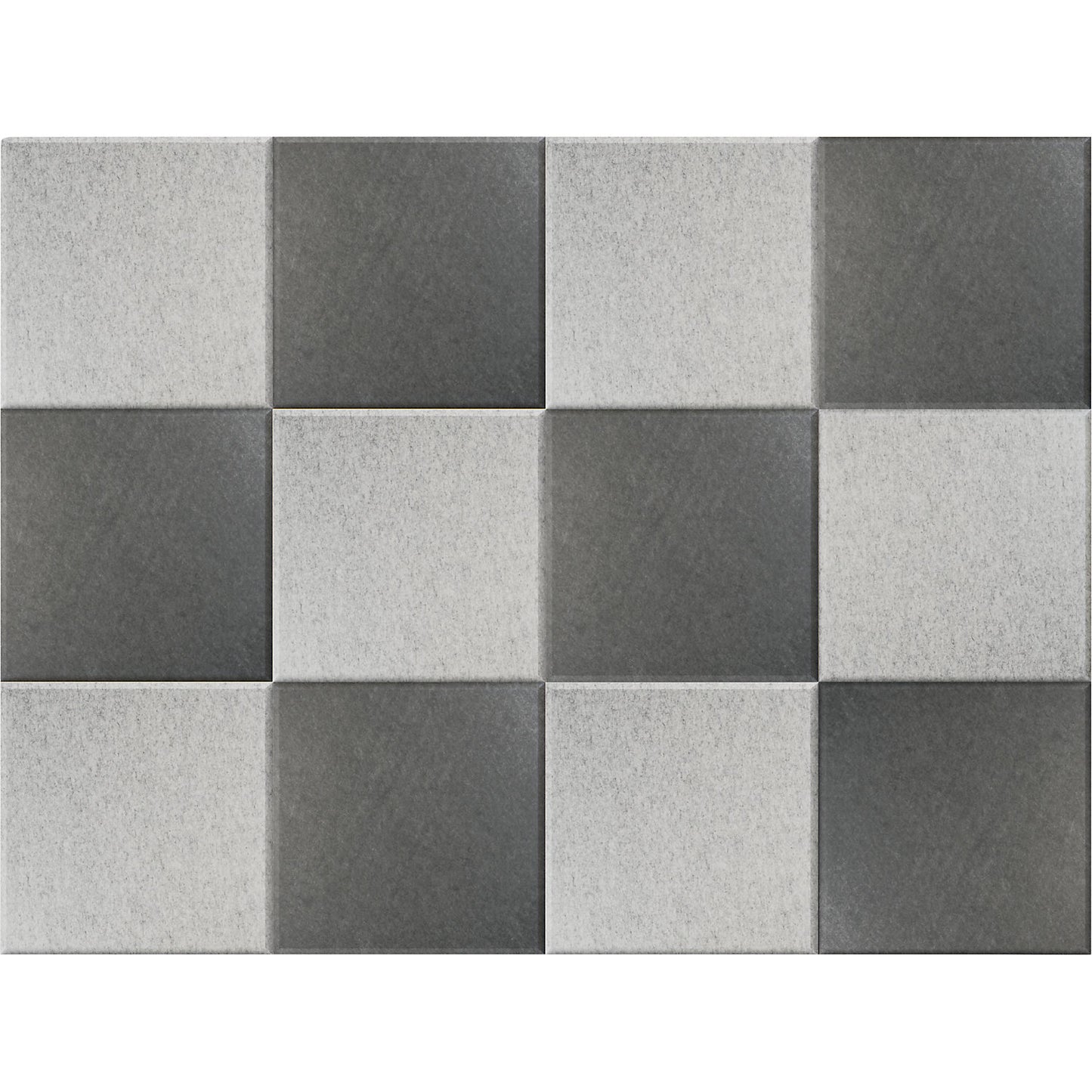 Acoustic wall tile, HxW 300 x 300 mm, 6 x light grey, dark grey each, pack of 12.