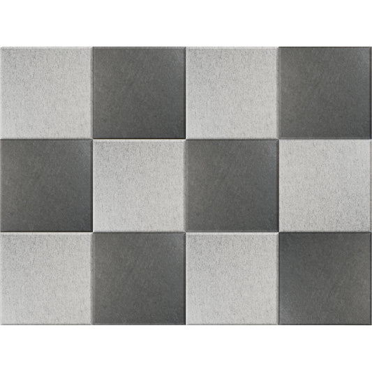 Acoustic wall tile, HxW 300 x 300 mm, 6 x light grey, dark grey each, pack of 12.