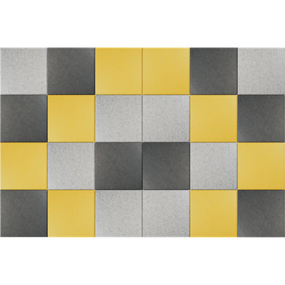 Acoustic wall tile, HxW 300 x 300 mm, 8 x yellow, light grey, dark grey each, pack of 24.