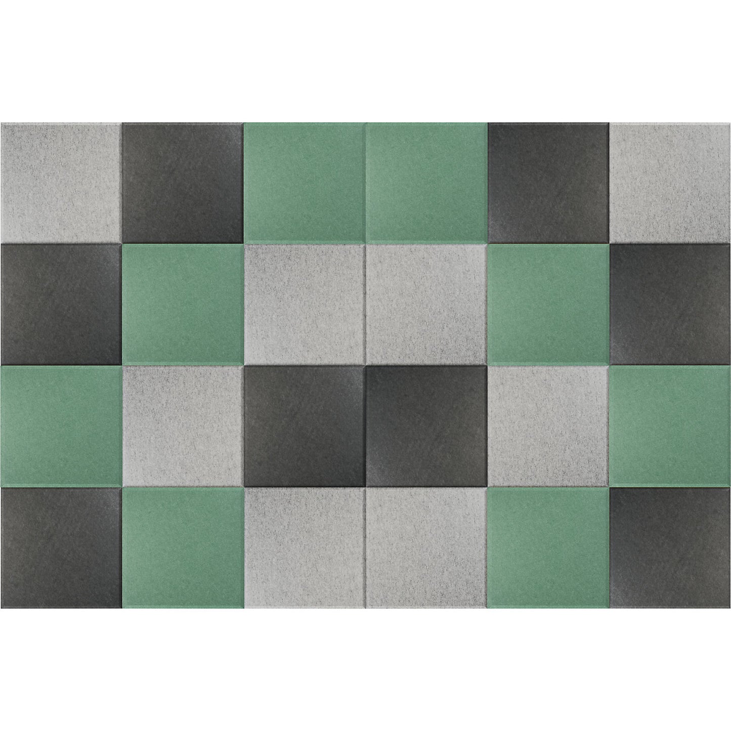 Acoustic wall tile, HxW 300 x 300 mm, 8 x petrol, light grey, dark grey each, pack of 24.