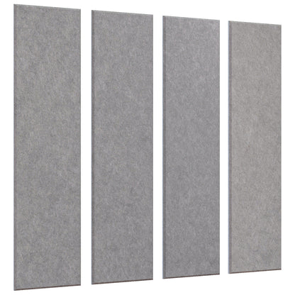 Acoustic wall panel, HxW 1200 x 300 mm, pack of 4, light grey.