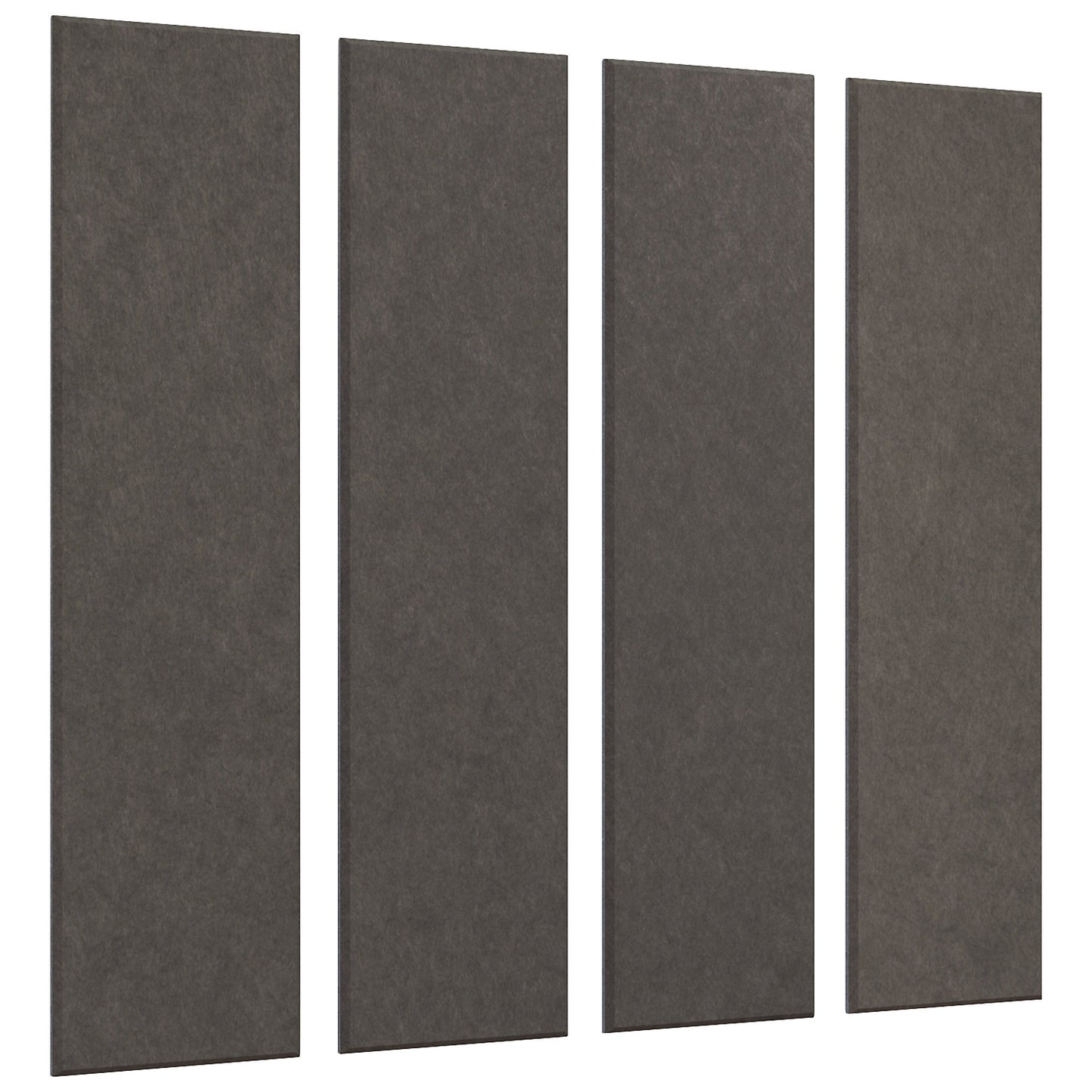 Acoustic wall panel, HxW 1200 x 300 mm, pack of 4, dark grey.