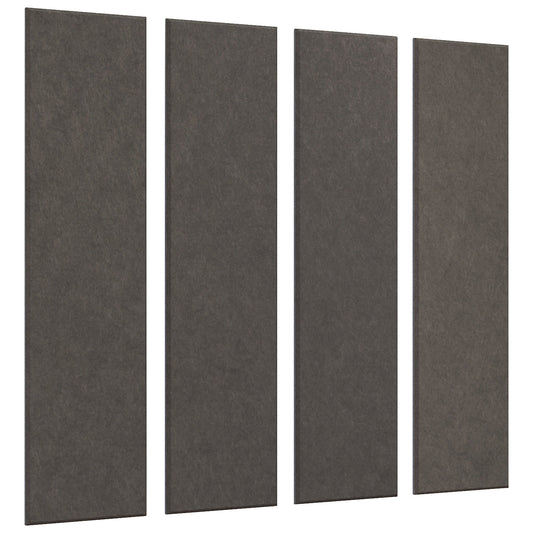 Acoustic wall panel, HxW 1200 x 300 mm, pack of 4, dark grey.