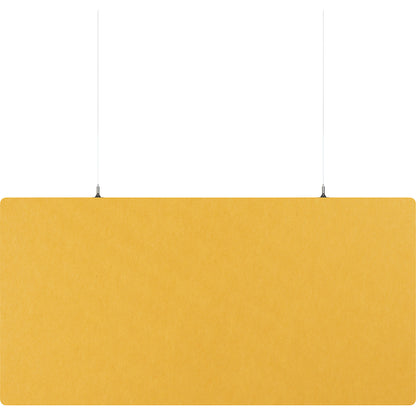 Acoustic ceiling panel, PET felt, HxW 600 x 1200 mm, rectangular shape, yellow.
