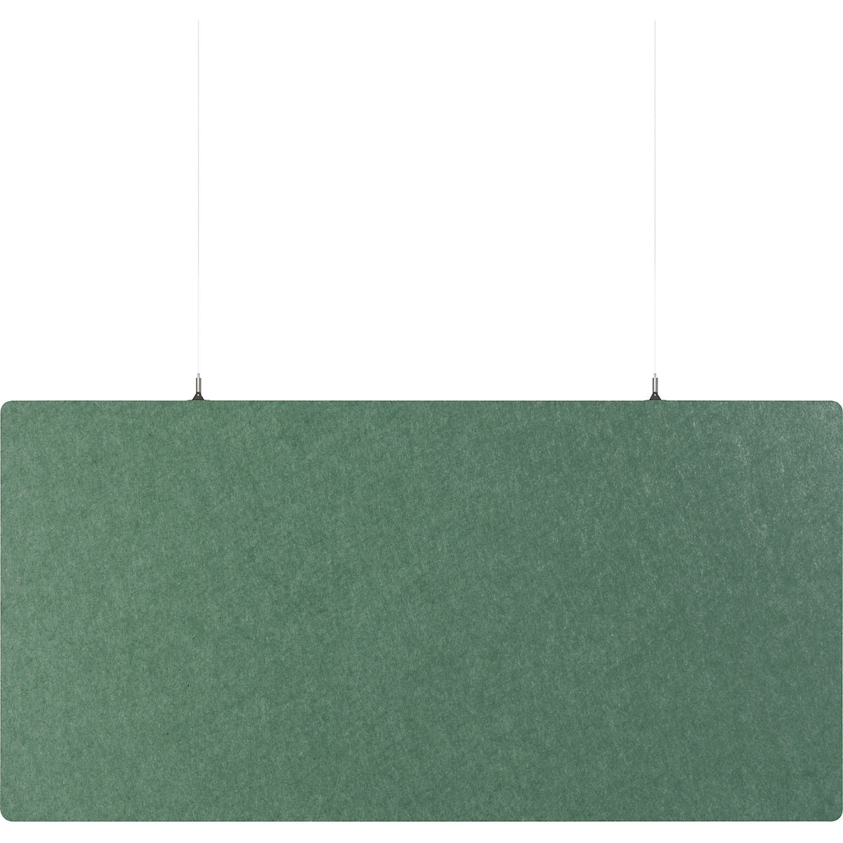 Acoustic ceiling panel, PET felt, HxW 600 x 1200 mm, rectangular shape, petrol.
