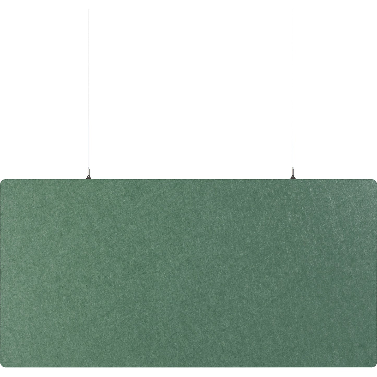 Acoustic ceiling panel, PET felt, HxW 600 x 1200 mm, rectangular shape, petrol.