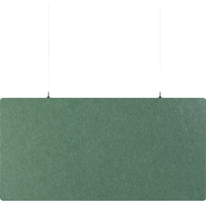 Acoustic ceiling panel, PET felt, HxW 600 x 1200 mm, rectangular shape, petrol.