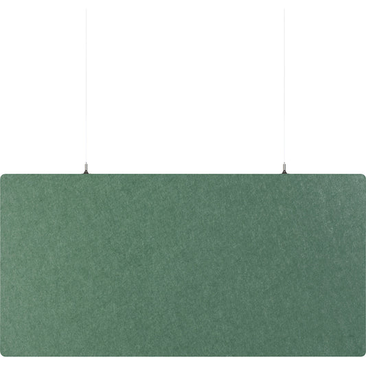 Acoustic ceiling panel, PET felt, HxW 600 x 1200 mm, rectangular shape, petrol.