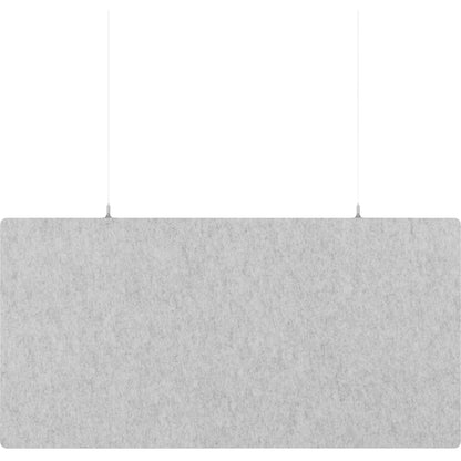 Acoustic ceiling panel, PET felt, HxW 600 x 1200 mm, rectangular shape, light grey.