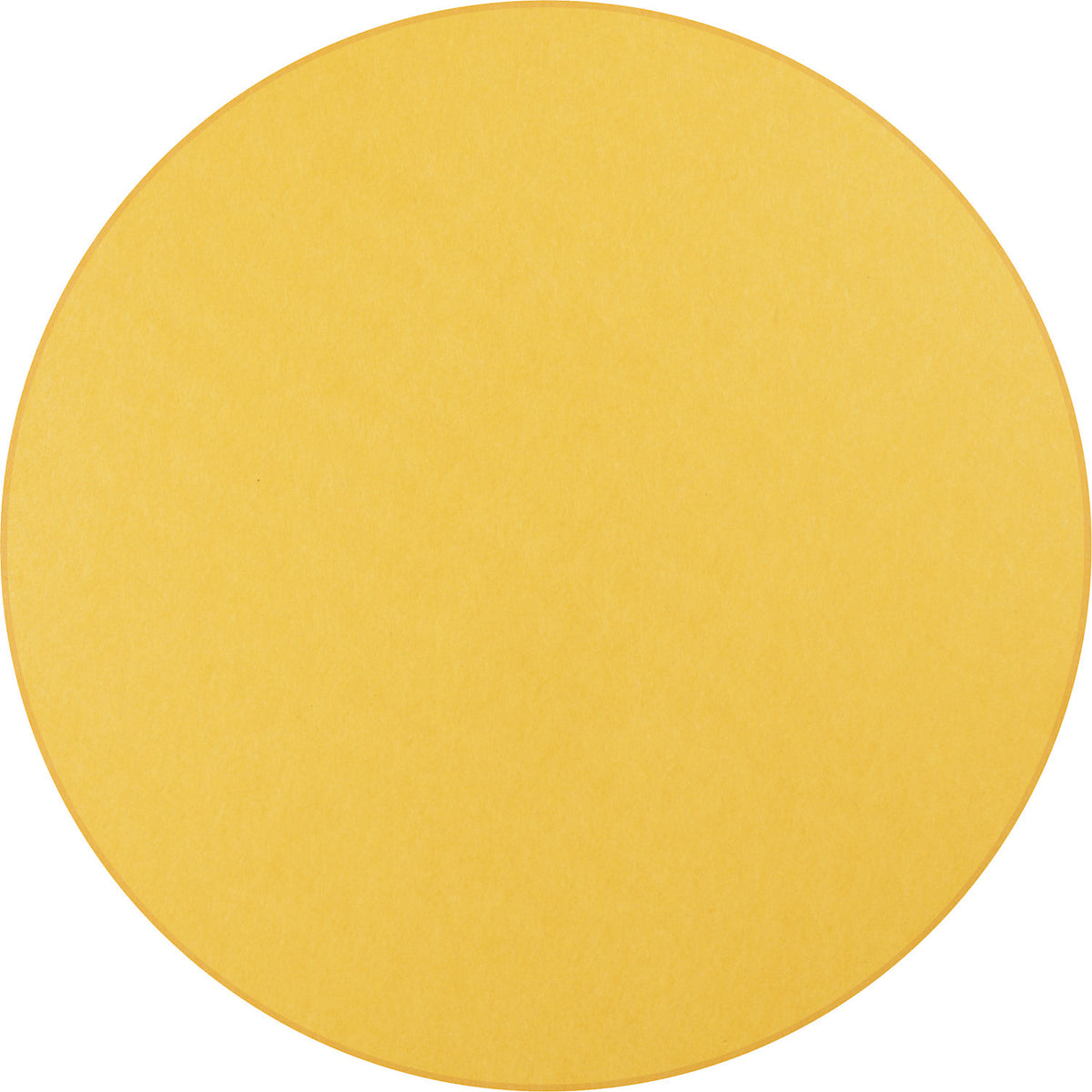 Acoustic ceiling panel, PET felt, Ø 1200 mm, round shape, yellow.