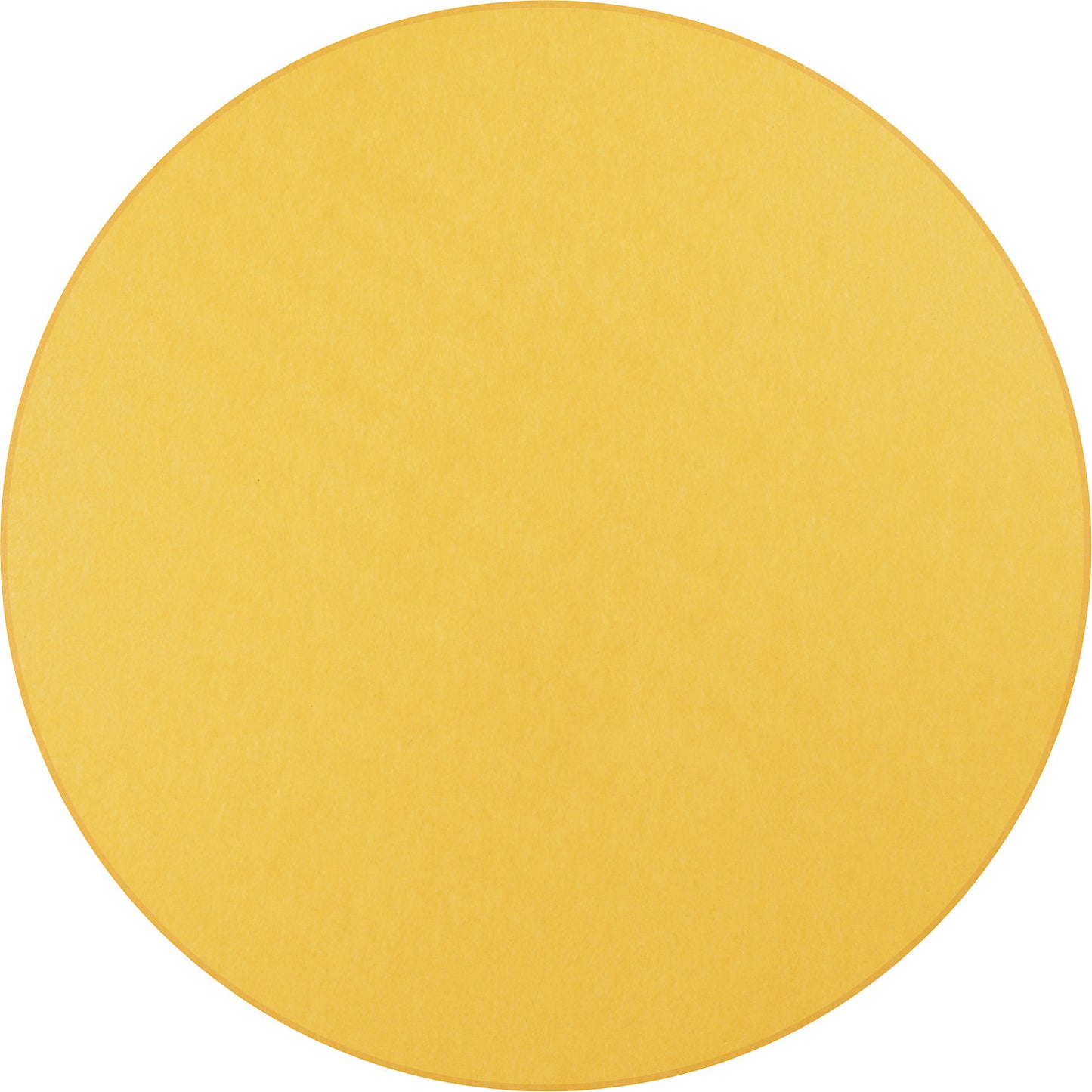Acoustic ceiling panel, PET felt, Ø 1200 mm, round shape, yellow.