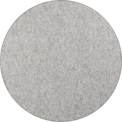 Acoustic ceiling panel, PET felt, Ø 1200 mm, round shape, light grey.