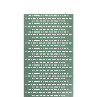 Acoustic panel for ceiling installation, HxW 2000 x 1200 mm, suspended, petrol.