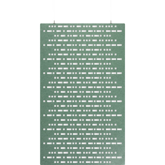 Acoustic panel for ceiling installation, HxW 2000 x 1200 mm, suspended, petrol.