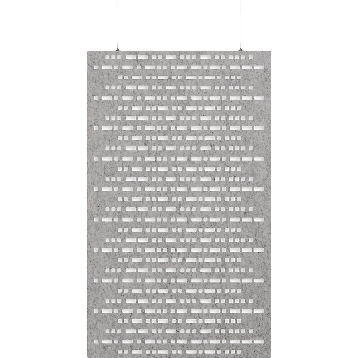 Acoustic panel for ceiling installation, HxW 2000 x 1200 mm, suspended, light grey.