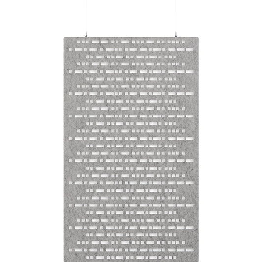 Acoustic panel for ceiling installation, HxW 2000 x 1200 mm, suspended, light grey.