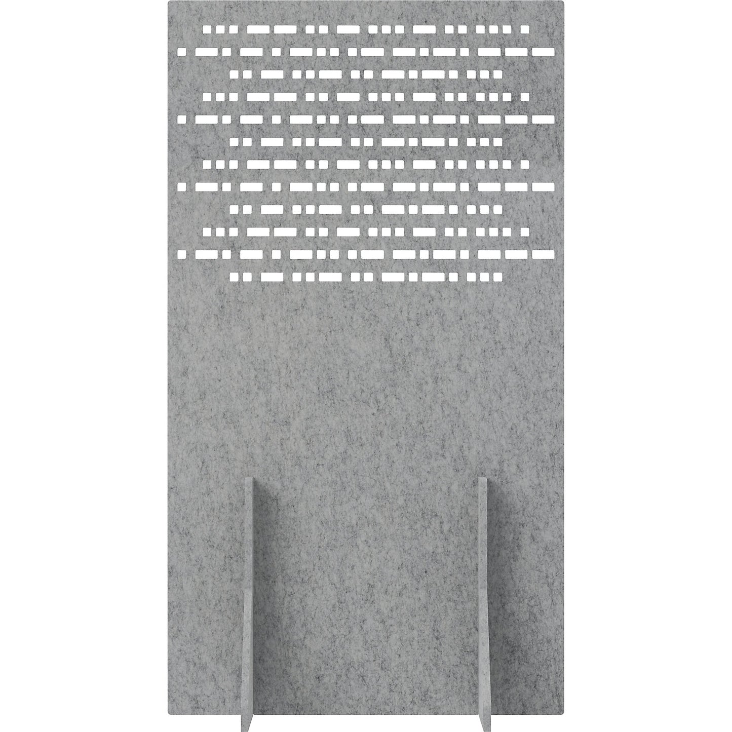 Acoustic partition, made of PET felt, with feet, HxW 1800 x 1000 mm, light grey.