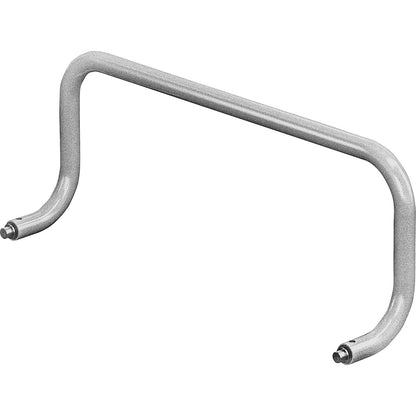 Push handle, ergonomic, for assembly trolley, width 800 mm, zinc plated.