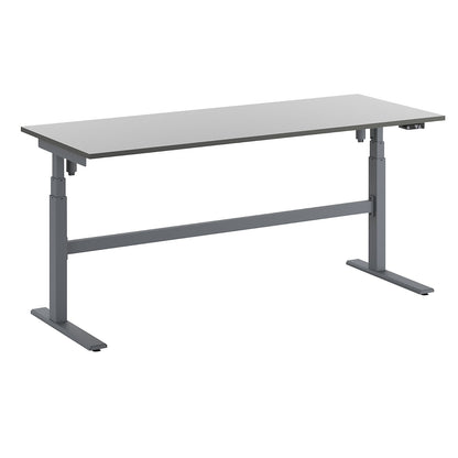 Work table, electrically height adjustable - load capacity 170 kg, height 665 - 1150 mm, white HPL worktop, WxD 2000 x 800 mm.