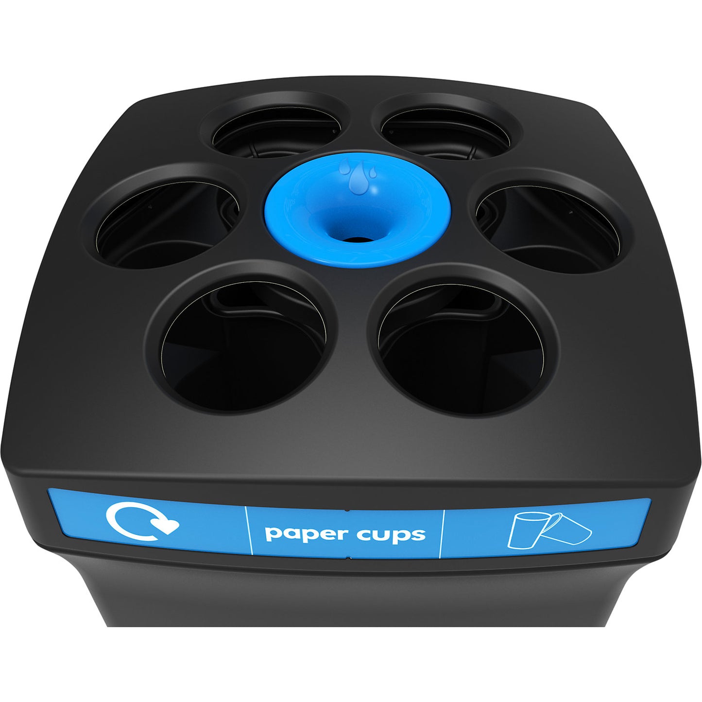 EnviroCup cup collector, capacity 100 l, with blue marking.