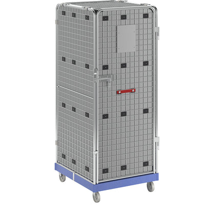 Anti-theft roll container, non-transparent, blue.