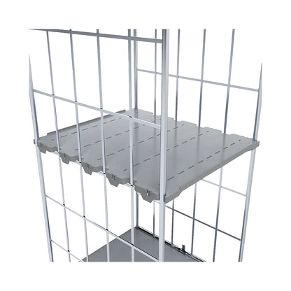 Intermediate shelf, for 2-sided roll containers, grey.