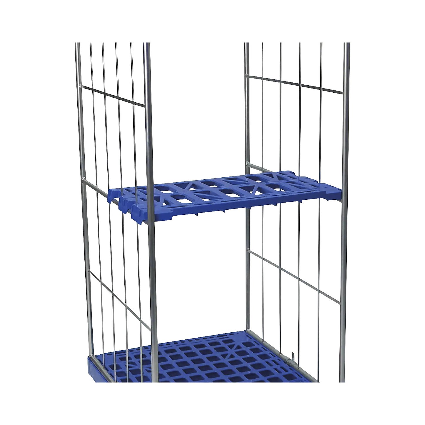 Intermediate shelf, half length, blue.