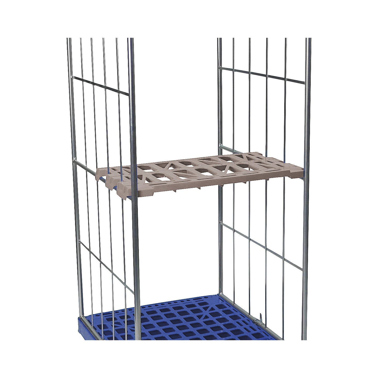 Intermediate shelf, half length, grey.