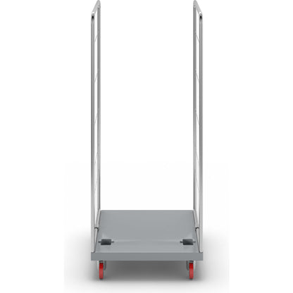Hygienic roll container, stainless steel, with 2 mesh side panels.