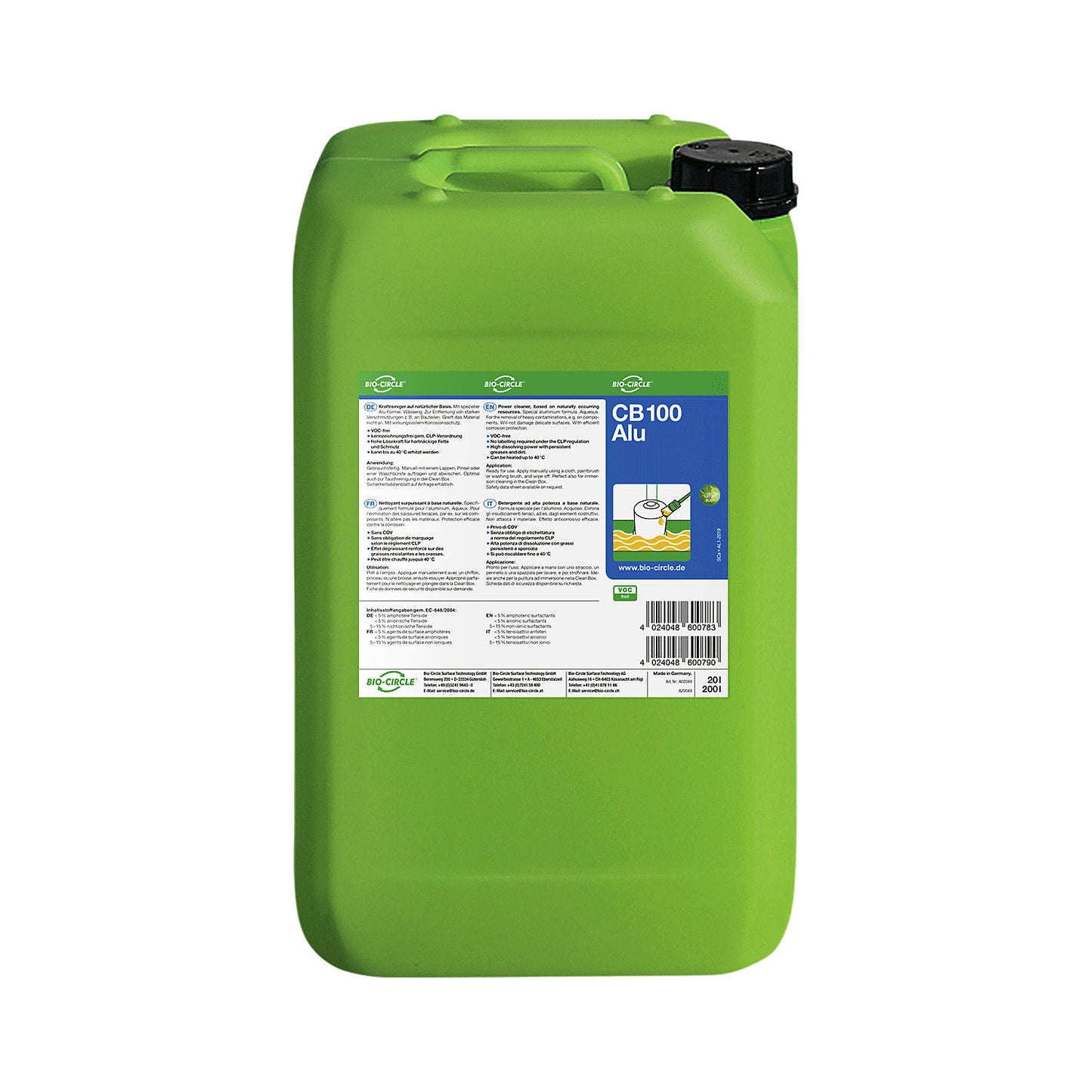 CB 100 Alu industrial cleaner, capacity 20 l, degreasing.