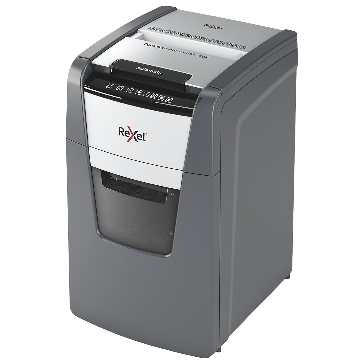 Optimum AutoFeed+ 150X document shredder, collection capacity 44 l, particles, 8 sheets.
